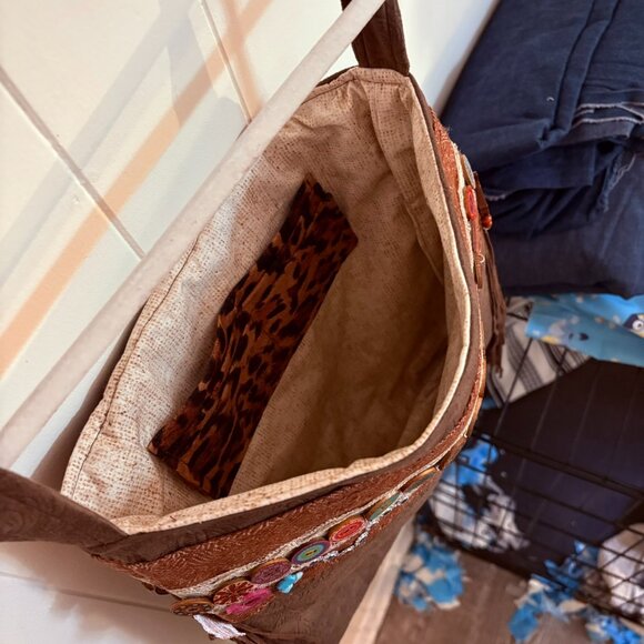 Leather Shoulder Bag, Purse, Pocketbook, Handbag, Boho, Suede Fringe - Picture 6 of 11